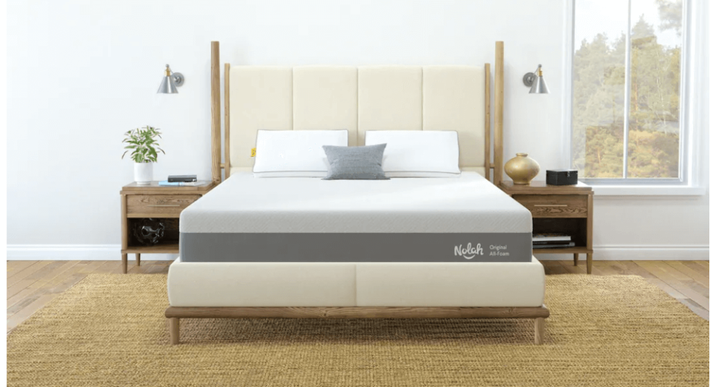 Nolah Original mattress in bedroom with nightstands on either side